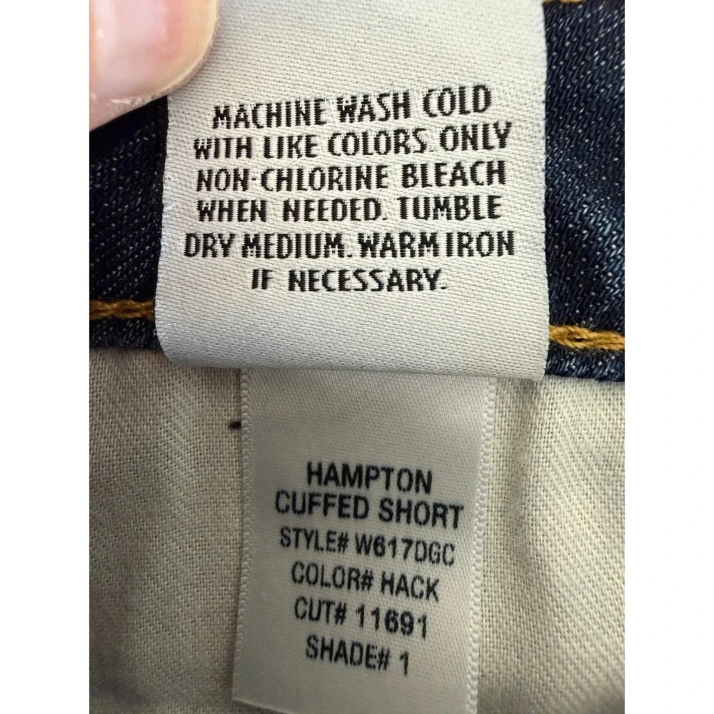 Hudson Hampton Cuffed Denim Shorts Size 25 Blue Low Rise W617DGC Y2K Aesthetic
